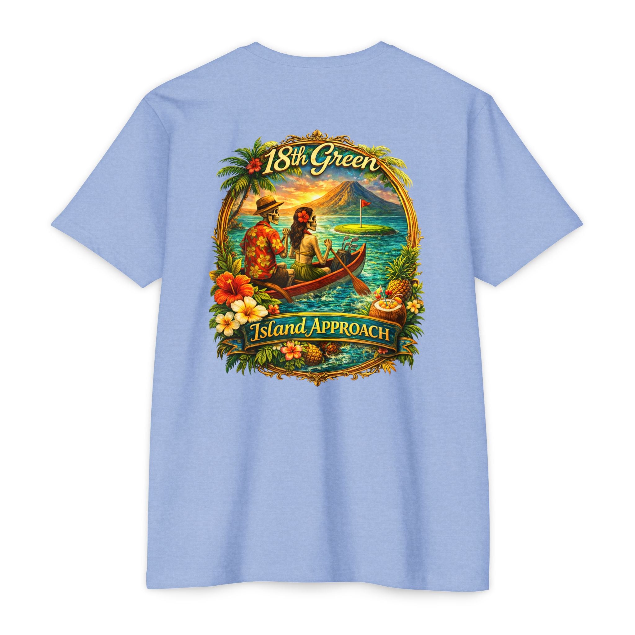 Hawaiian 18th Green Island Rowing Couple Golf T-Shirt - image 3