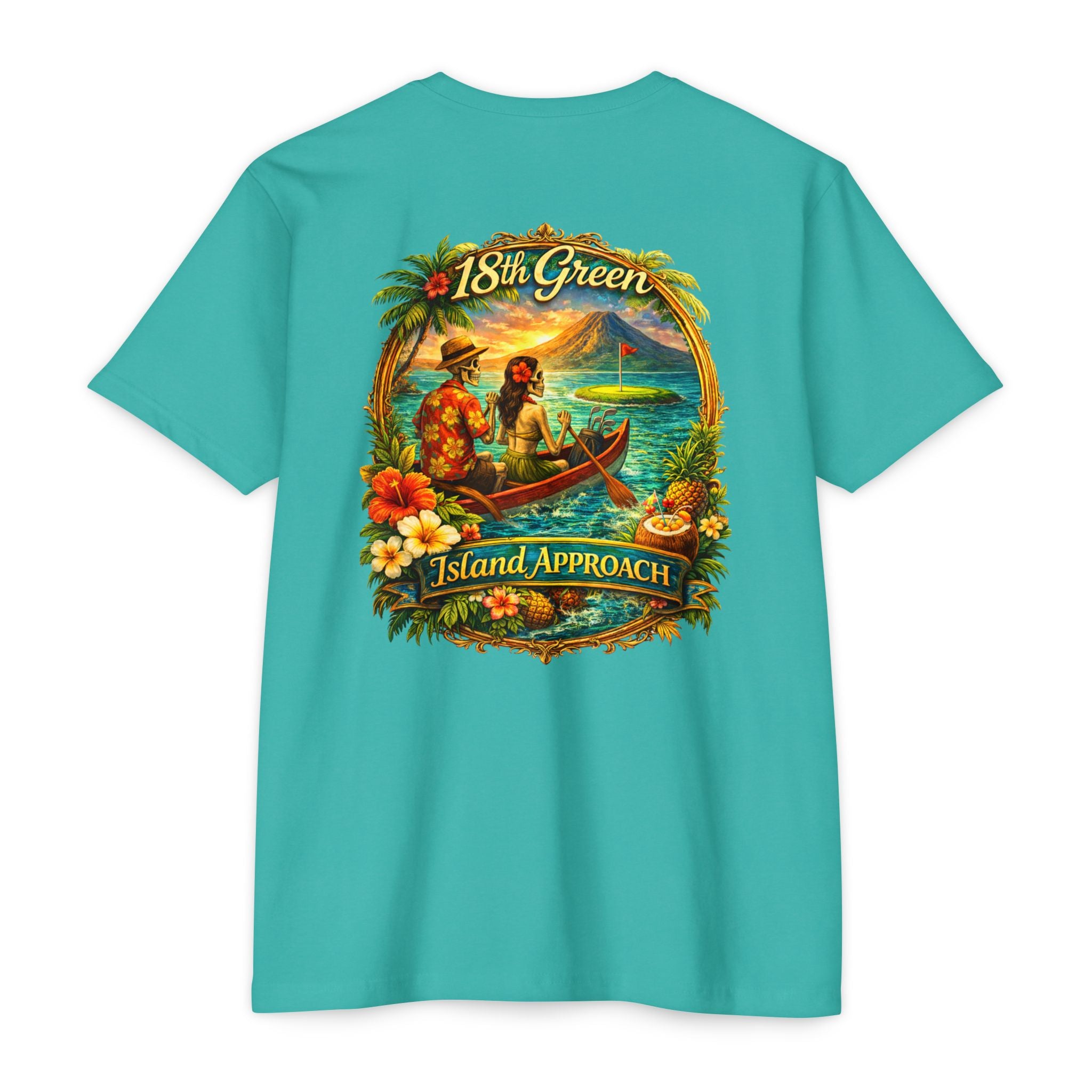 Hawaiian 18th Green Island Rowing Couple Golf T-Shirt - image 14