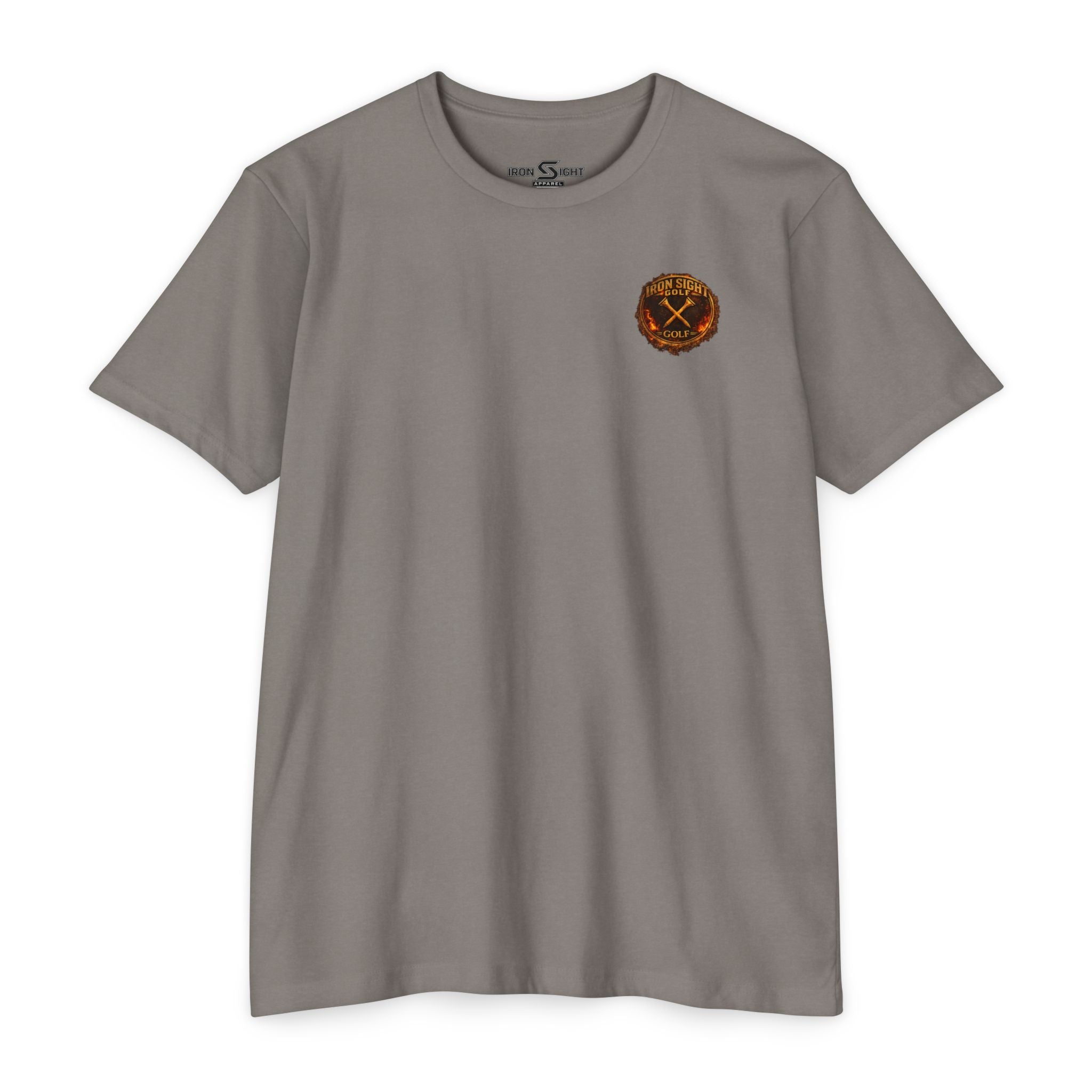 Iron Sight Golf Vintage Fire Fighter Golfing Crew T-Shirt - image 3