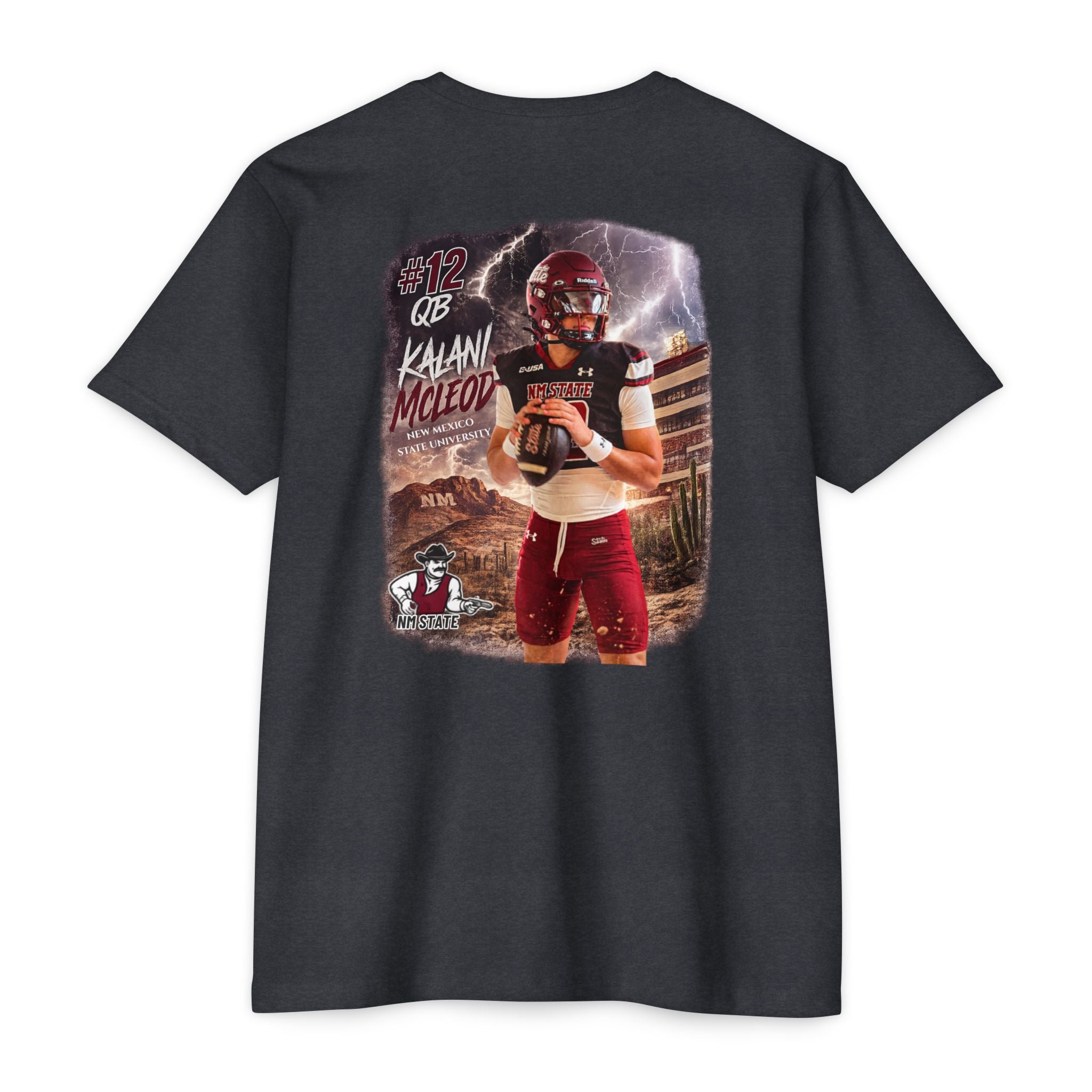 Kalani McLeod 12 Quarterback New Mexico State T-Shirt - image 10