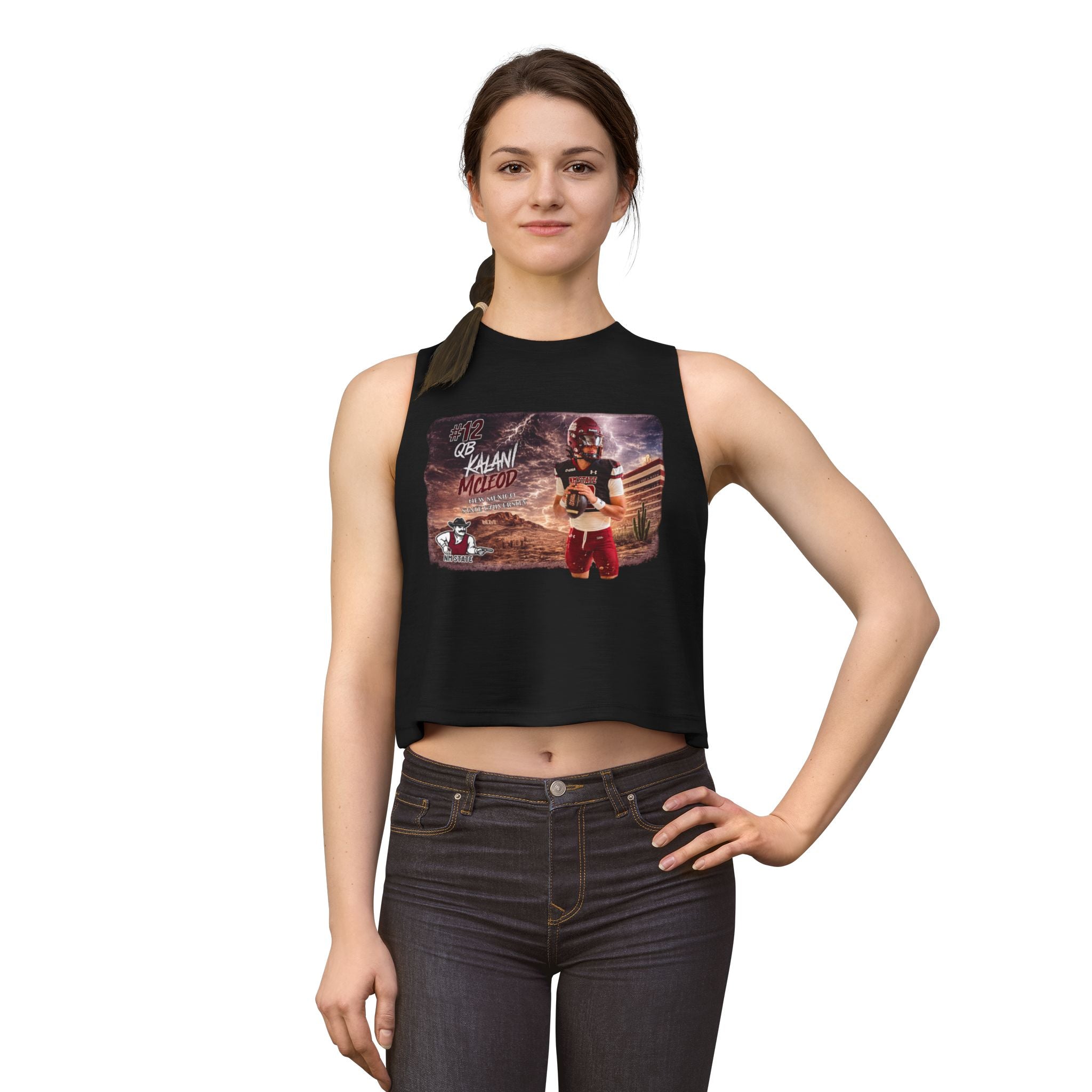 Kalani McLeod New Mexico State QB Womens Crop Top - image 3