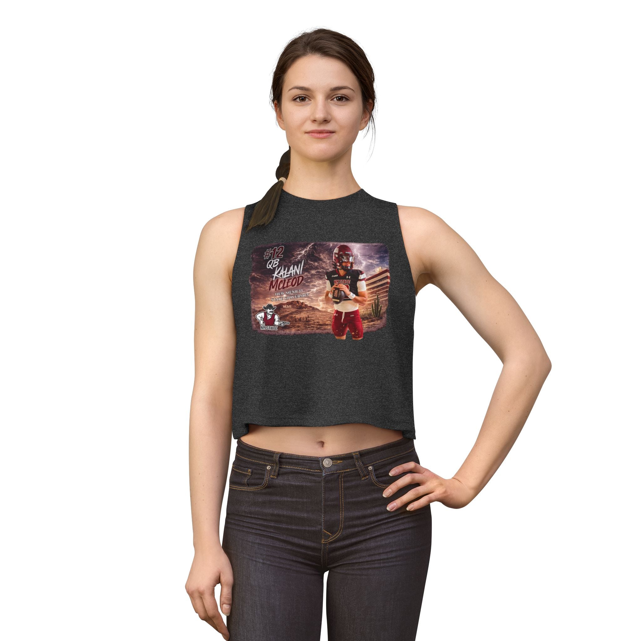 Kalani McLeod New Mexico State QB Womens Crop Top - image 5
