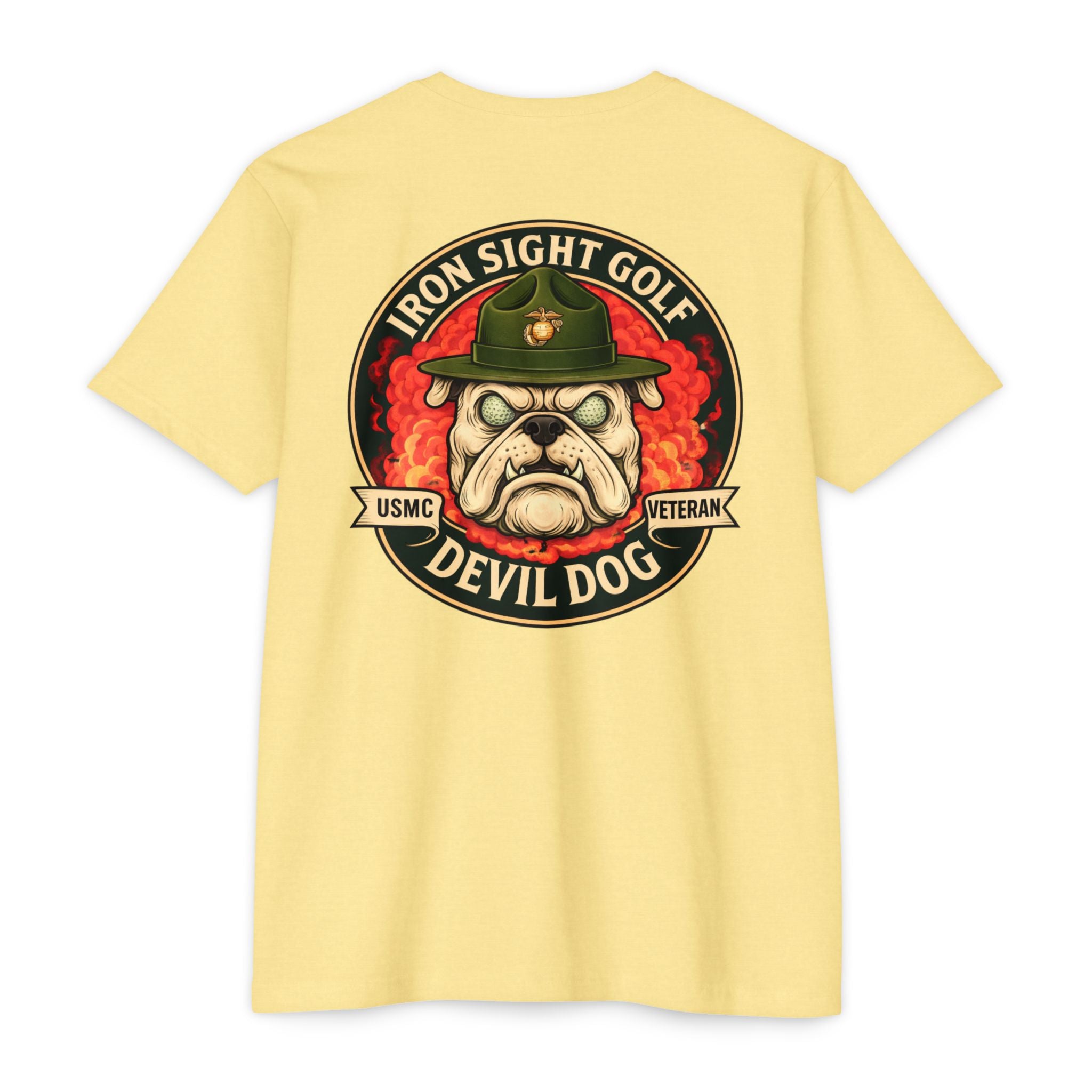 Marine Devil Dog Bulldog Drill Instructor Golf T-Shirt - image 5