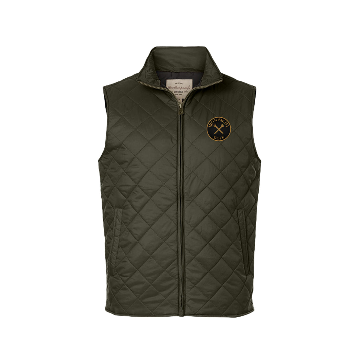 Iron Sight Puffer Vest in Rosin – front view