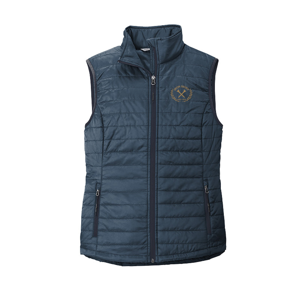 Iron Sight Fore Her packable puffy golf vest front view