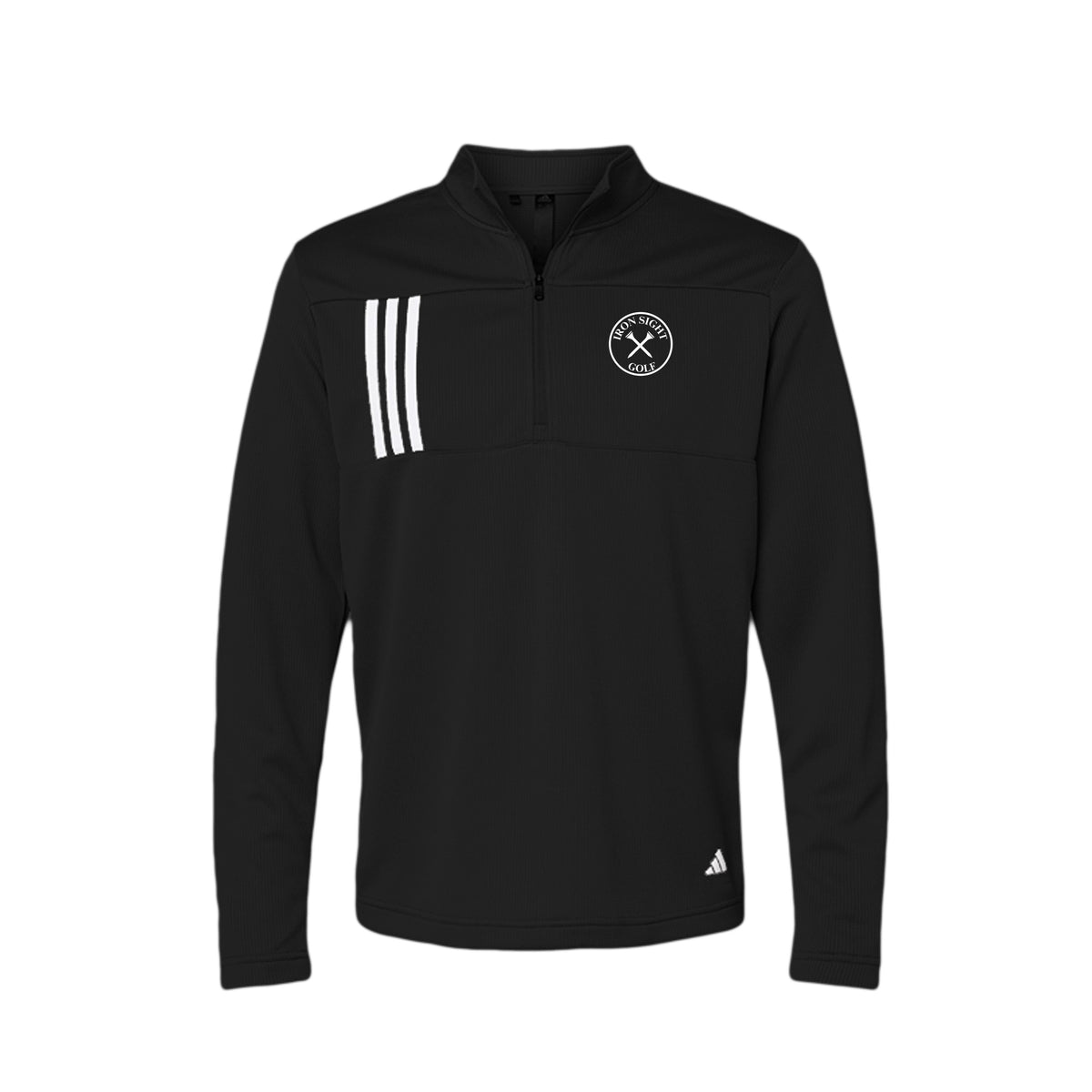 Iron Sight adidas 3-Stripes quarter-zip golf pullover front view