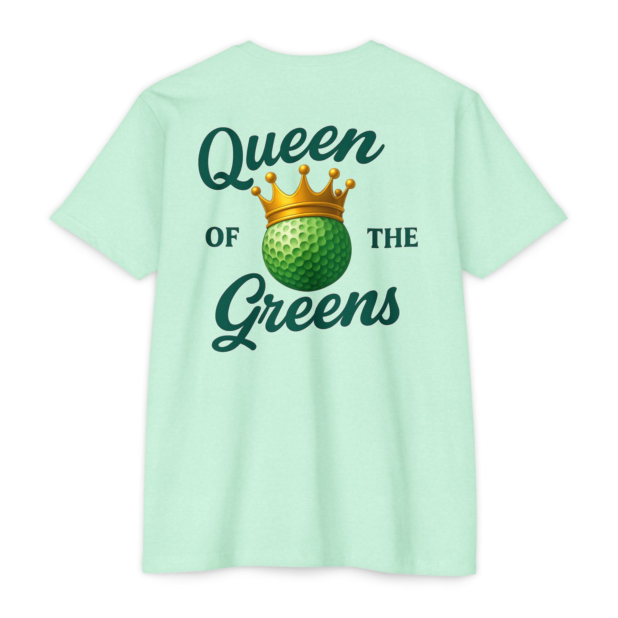 Queen of the Greens Mint Golf Ball with Gold Crown T-Shirt - image 3