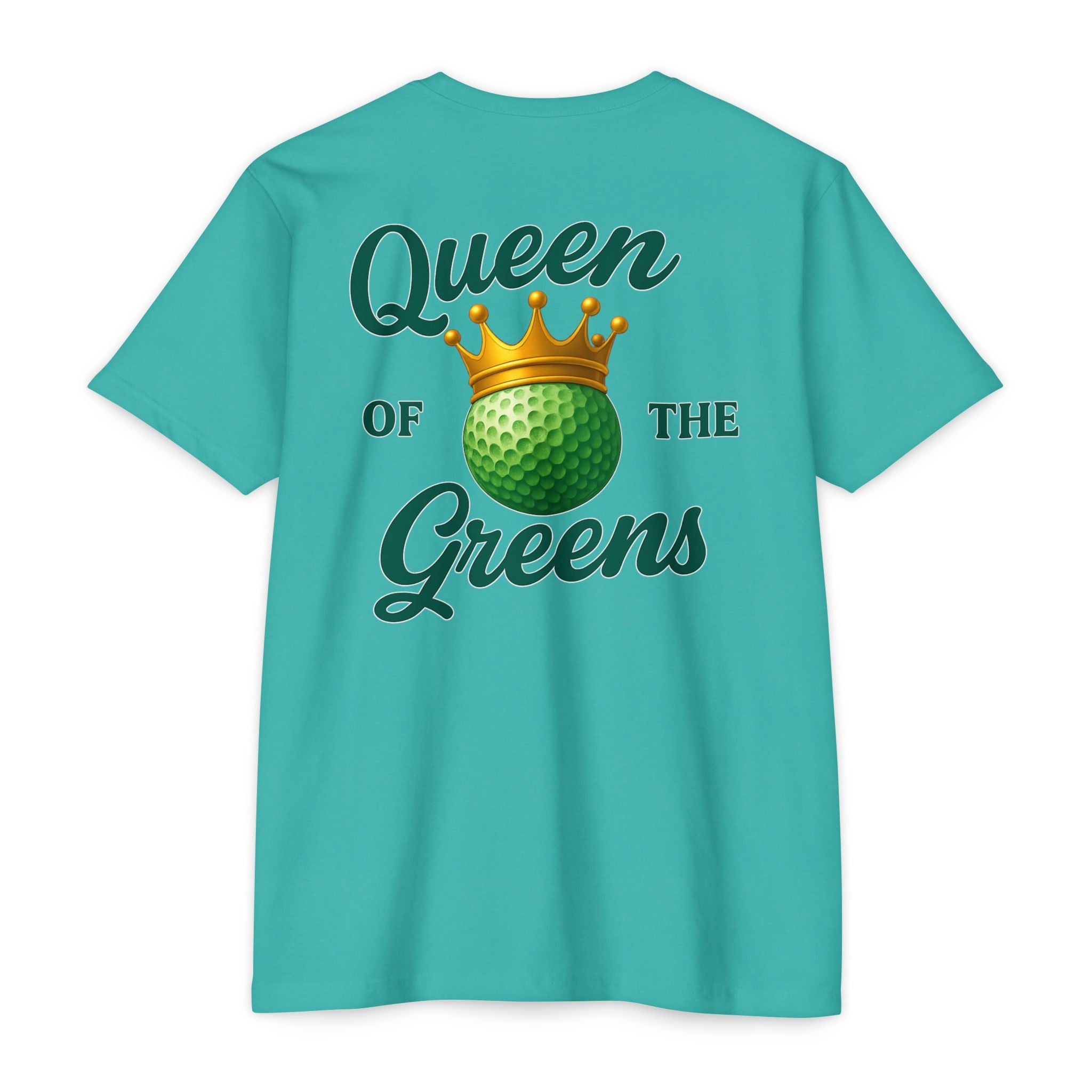 Queen of the Greens Mint Golf Ball with Gold Crown T-Shirt - image 6