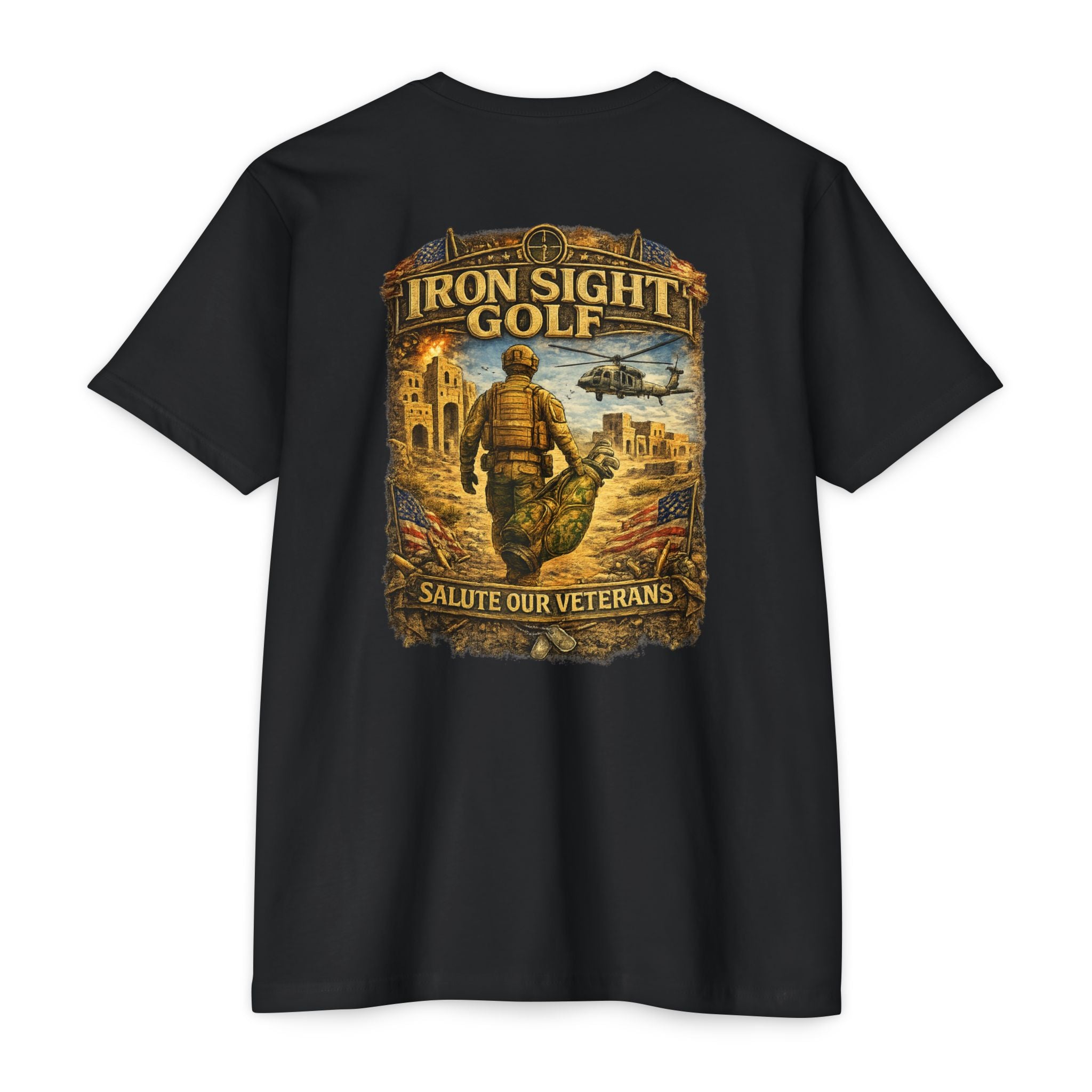 Salute Our Veterans Desert Battlefield T-Shirt - image 1