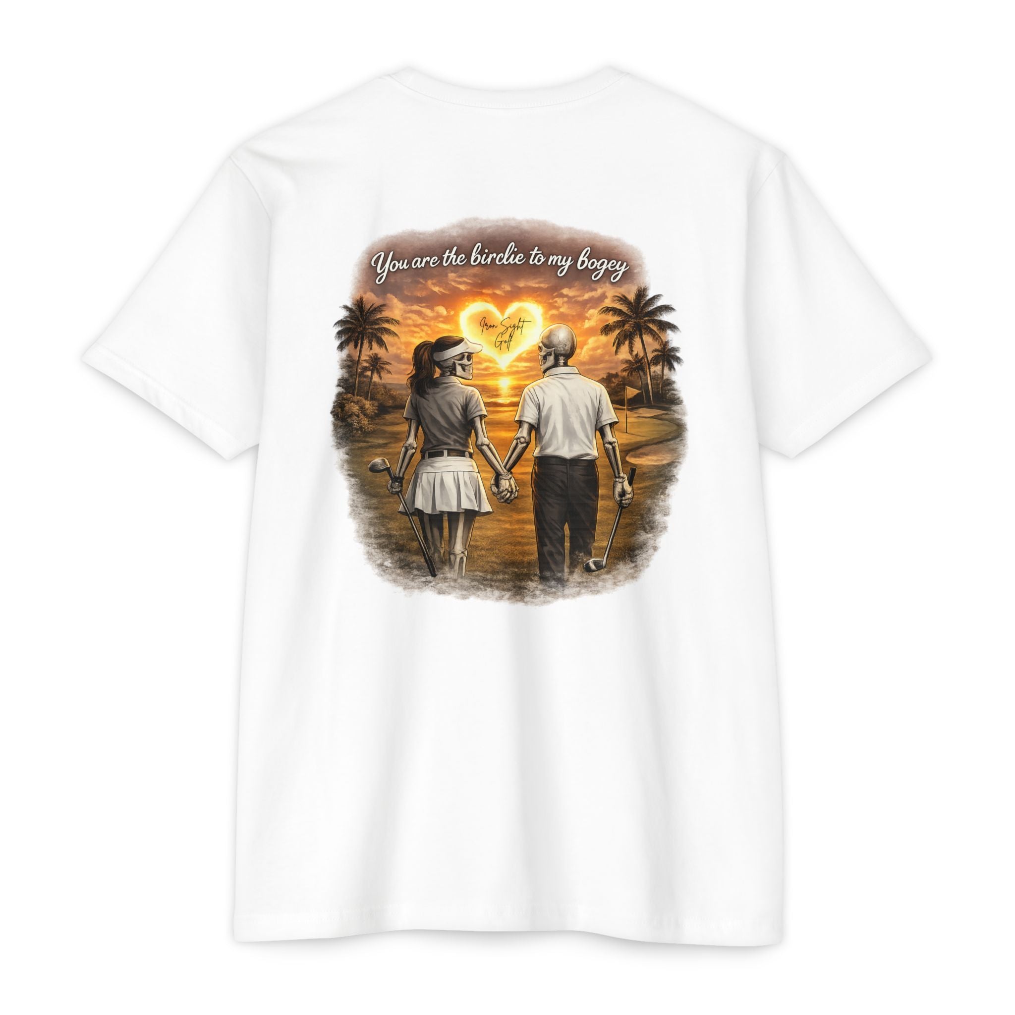 Skeleton Golf Couples Youre the Birdie to My Bogey T-Shirt - image 4