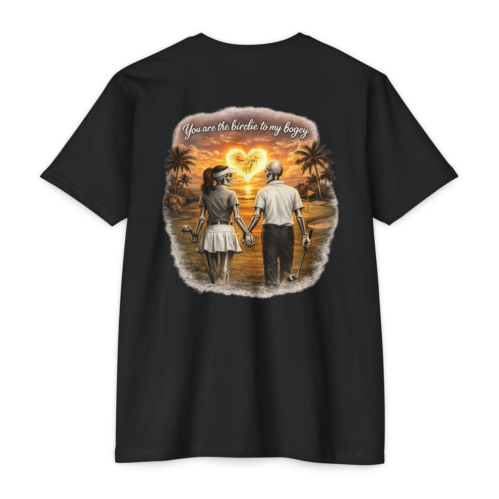 Skeleton Golf Couples Youre the Birdie to My Bogey T-Shirt - image 7
