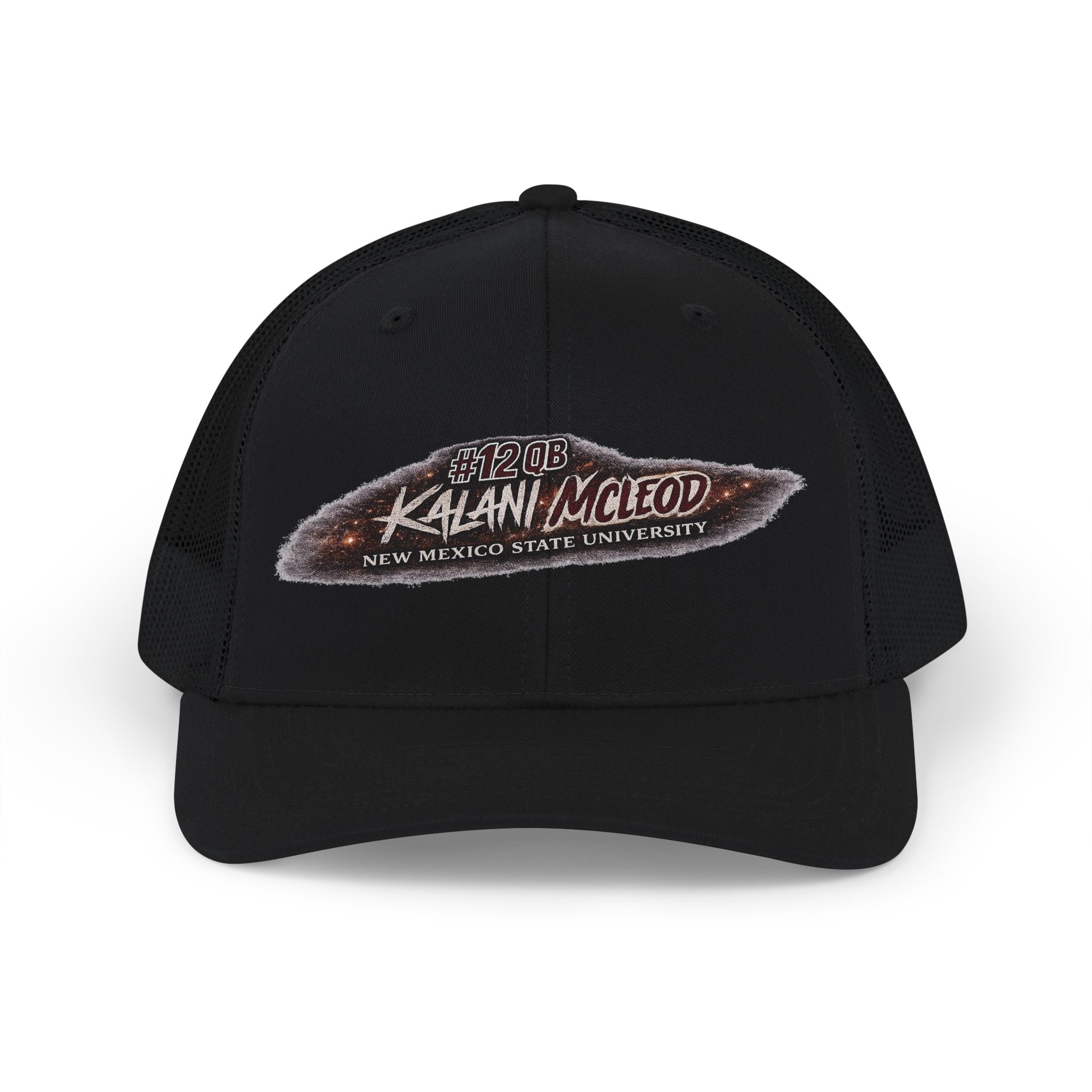 Kalani McLeod New Mexico State QB 12 Snapback Trucker Cap - image 1