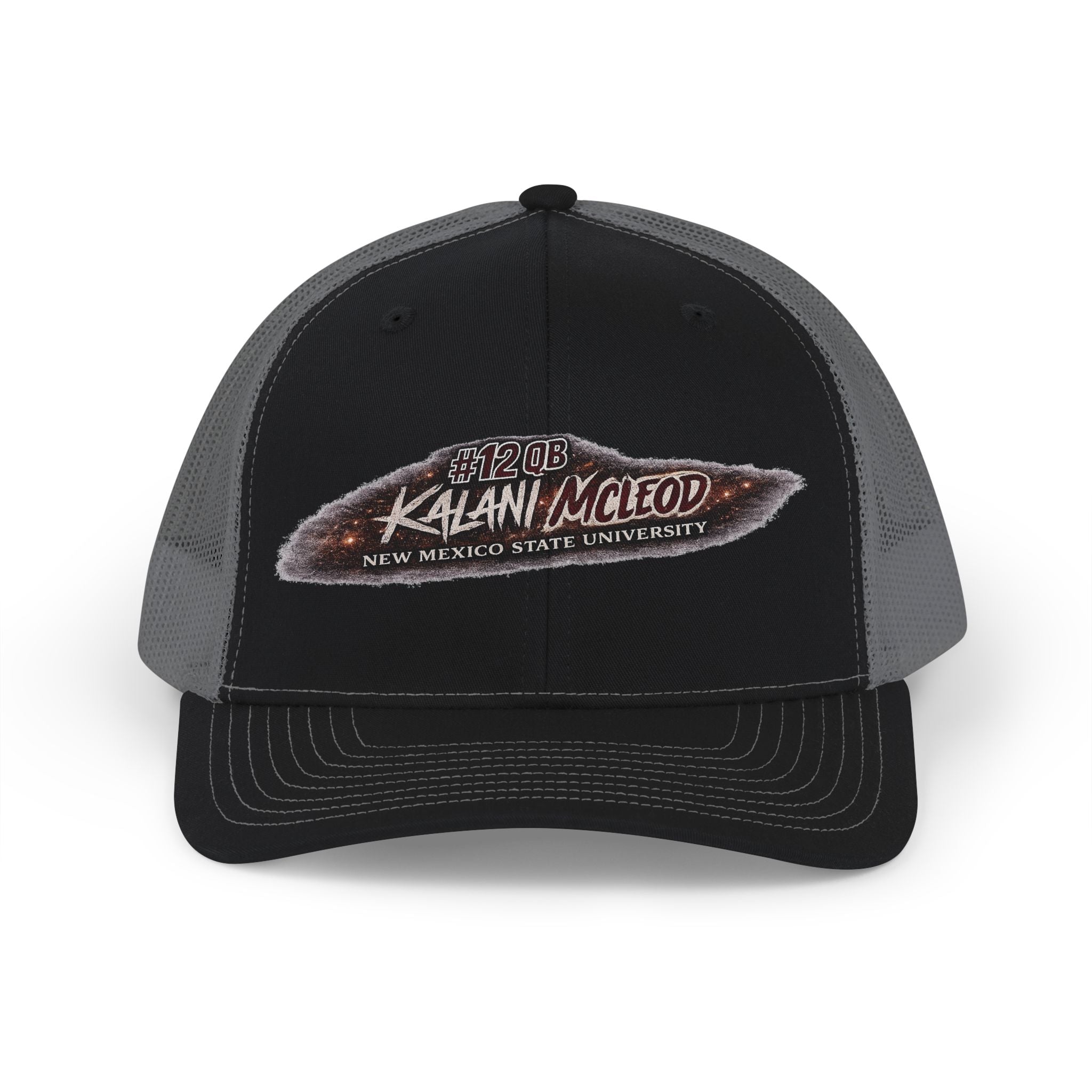 Kalani McLeod New Mexico State QB 12 Snapback Trucker Cap - image 2