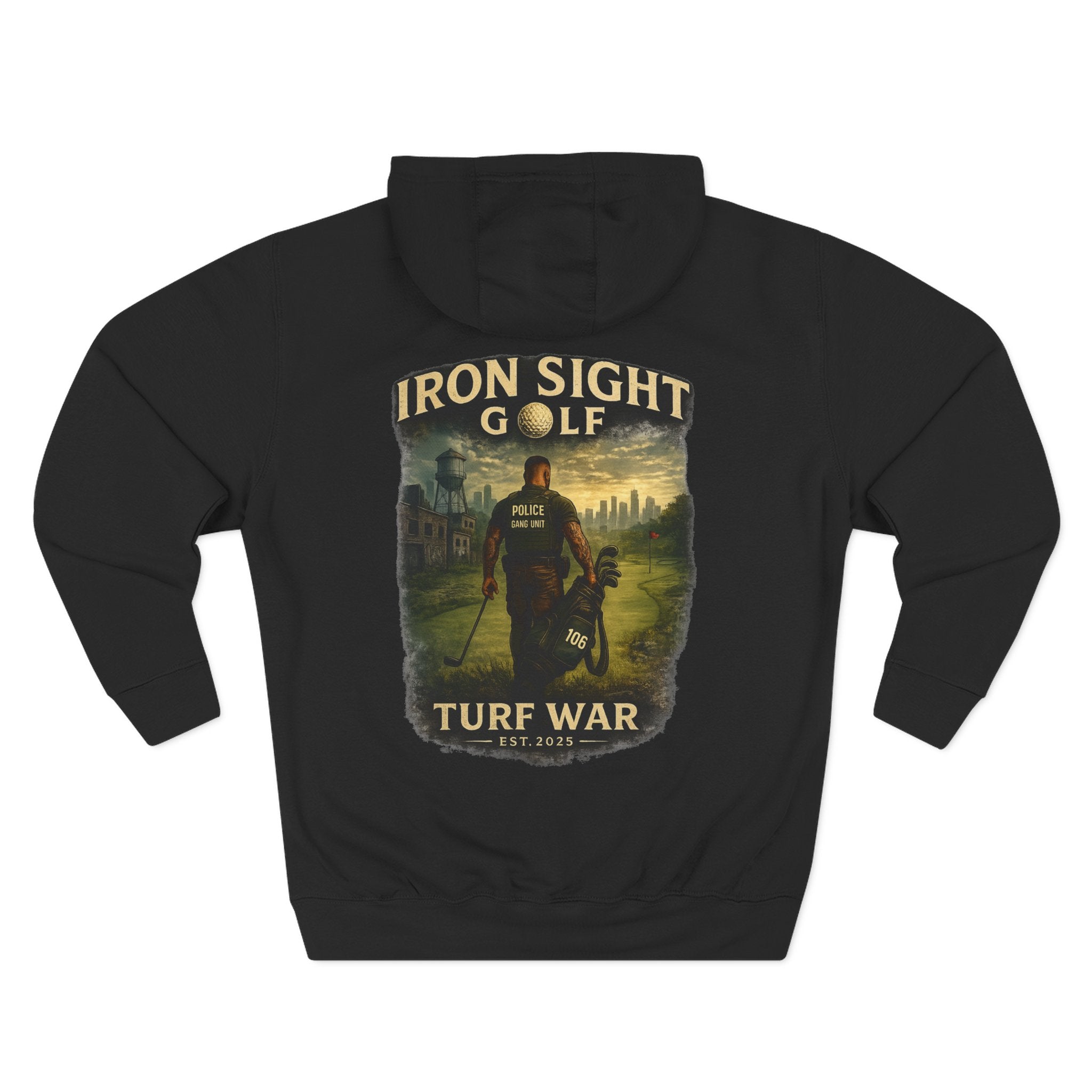 Turf War Iron Sight Golf Urban Officer Graphic Hoodie - image 1