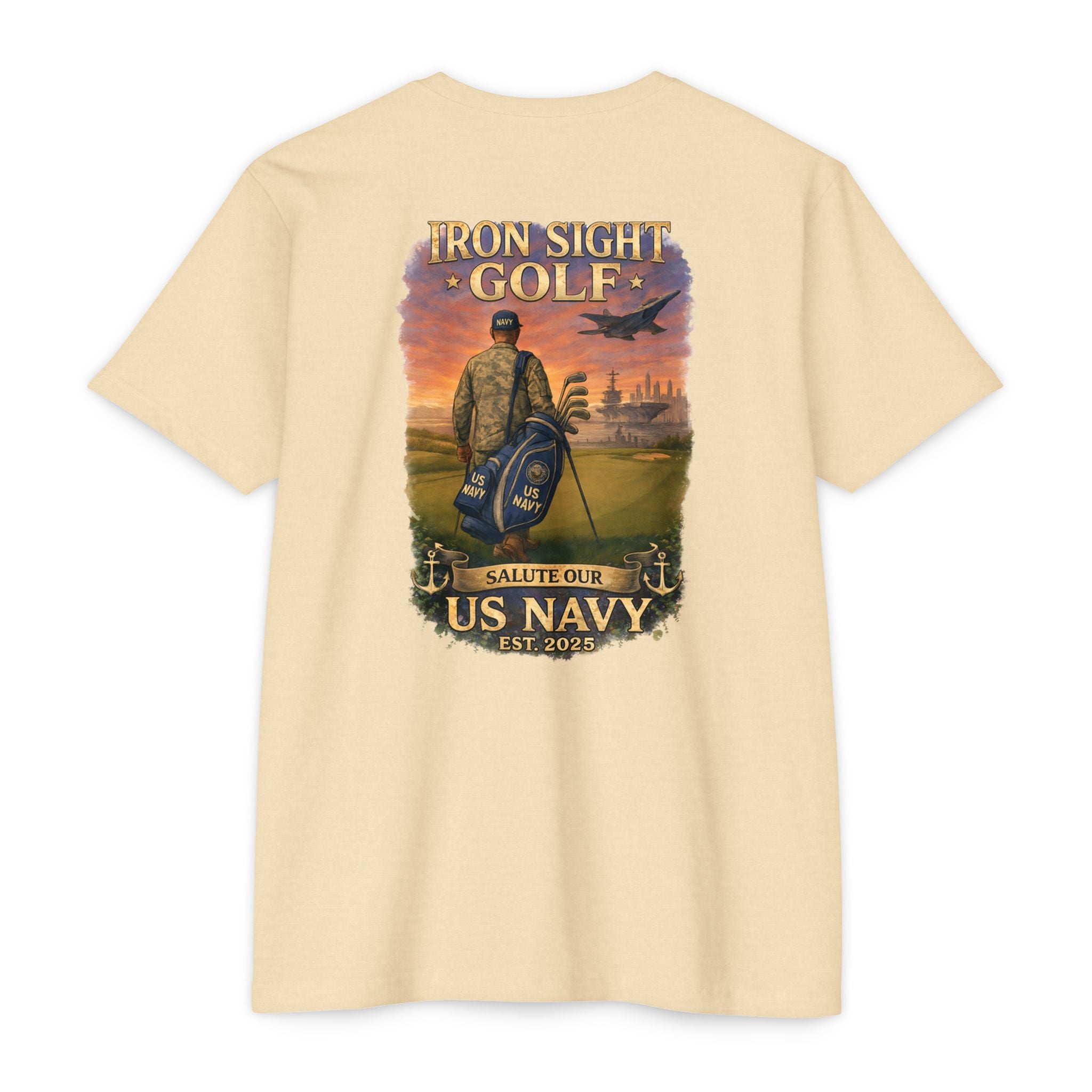 US Navy Salute to Service Iron Sight Golf T-Shirt - image 4