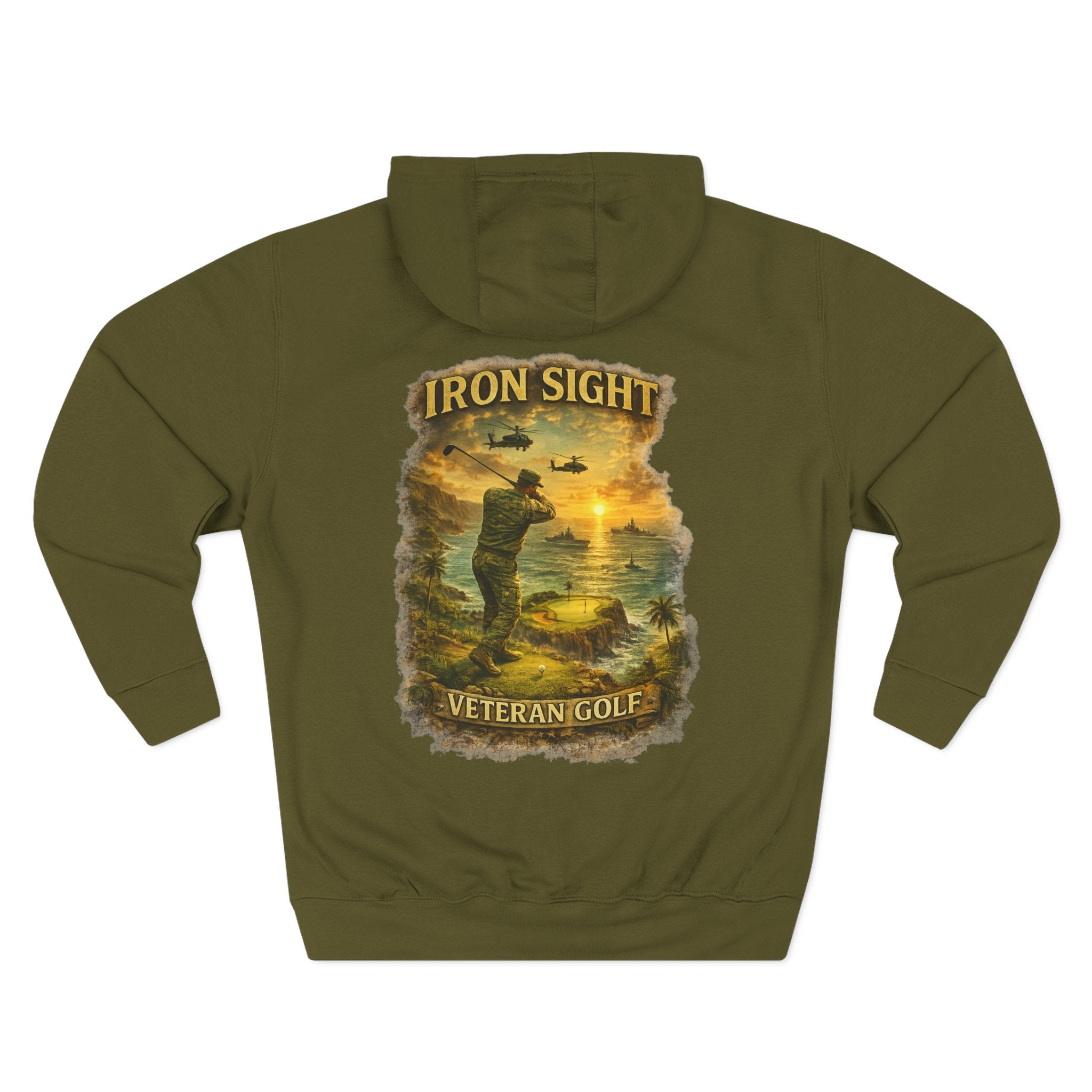 Veteran Golf Cliff Shot Military Hoodie - image 6