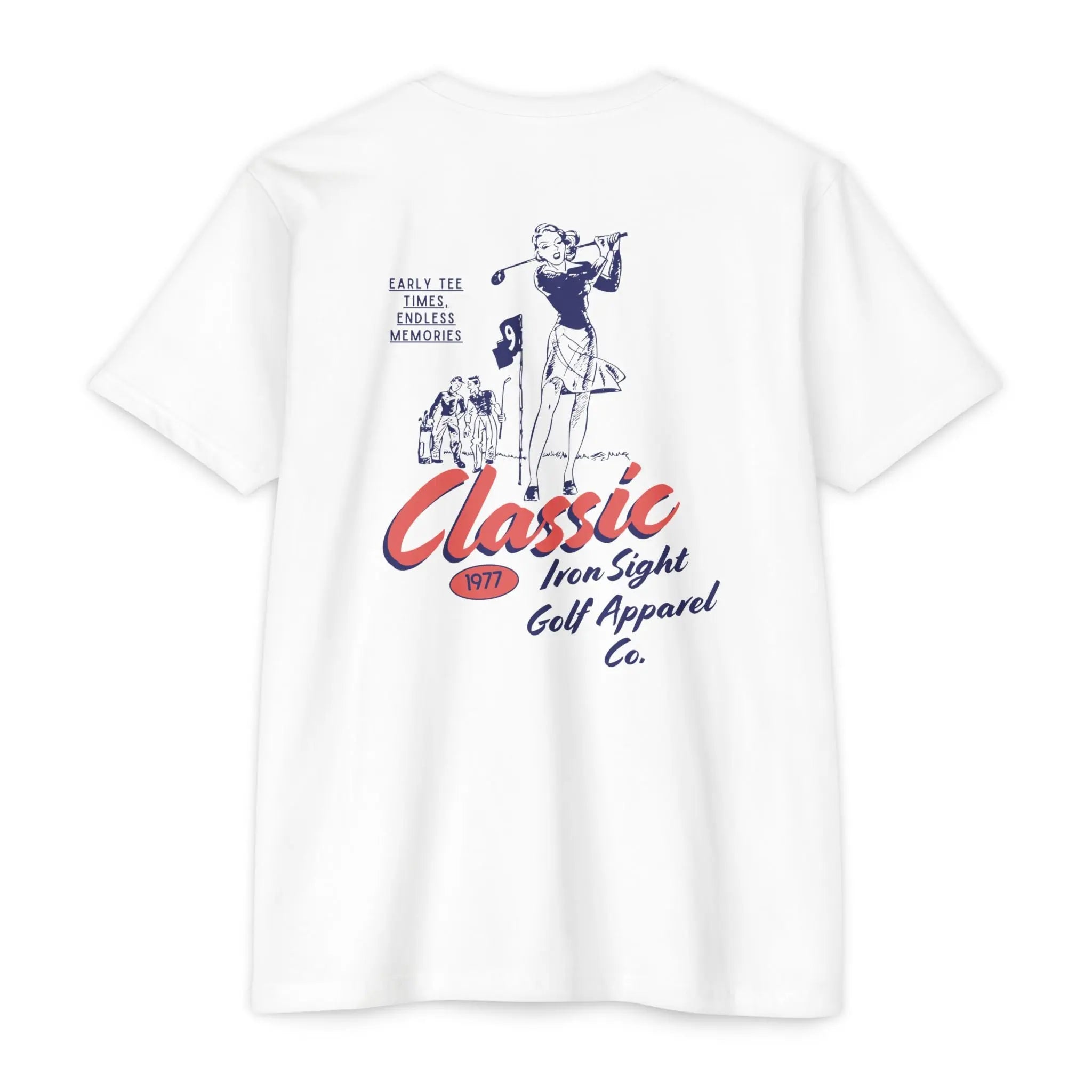 1977 Iron Sight Golf Tee — Vintage Golf T-Shirt Printify