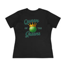 Queen of the Greens Golf Women's Tee — Crowned Golf Ball Design Printify
