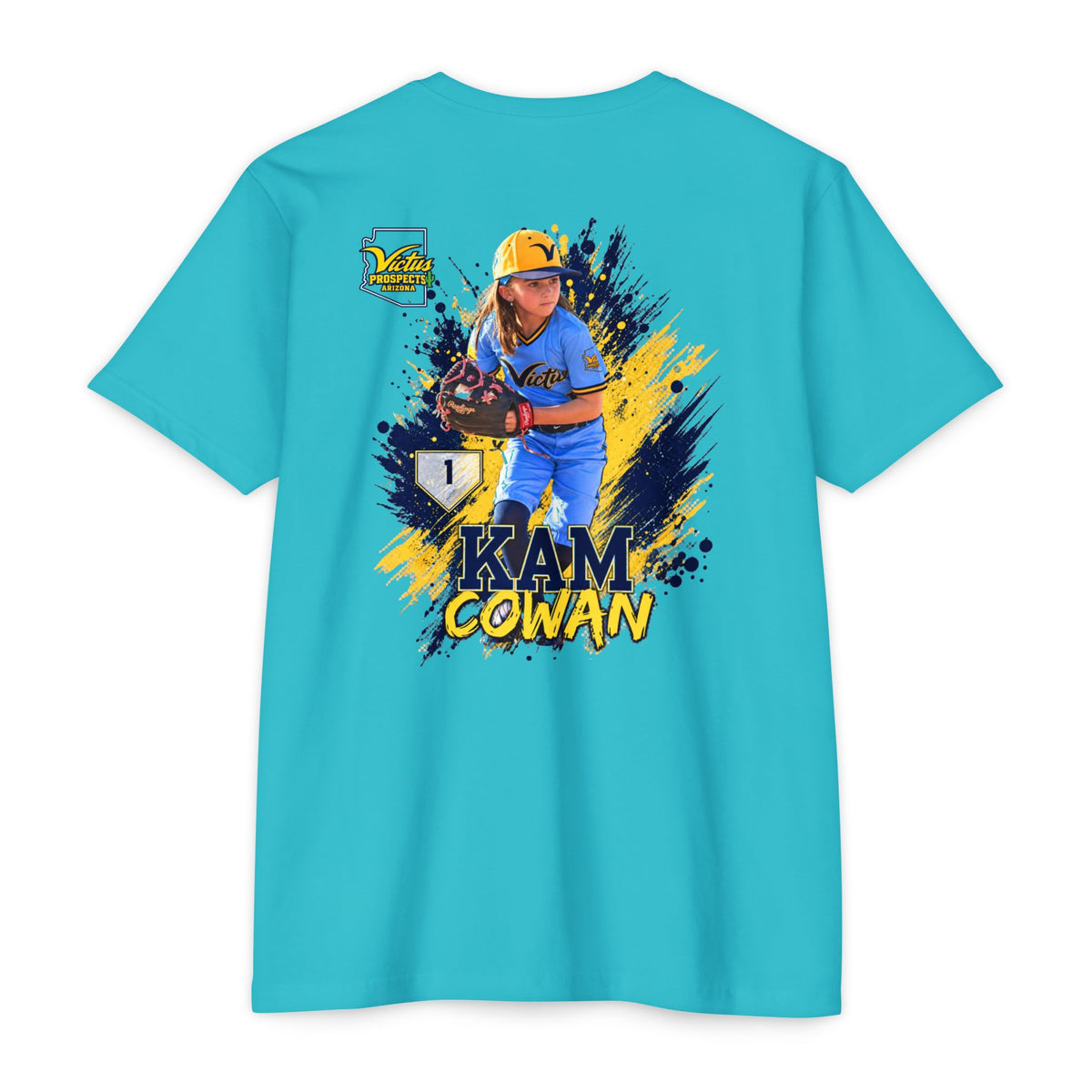 Kam Cowan baseball T-shirt product view 1