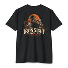 Dead Aim Skeleton Halloween golf T-shirt with orange moon graphic