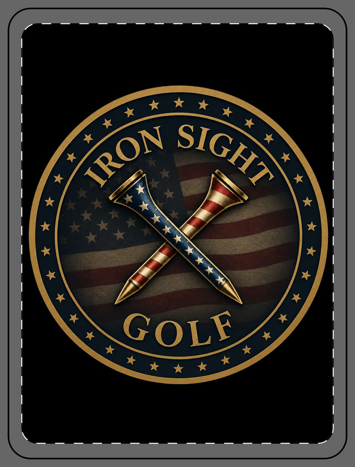 Iron Sight Golf American Flag fleece blanket – product view 2