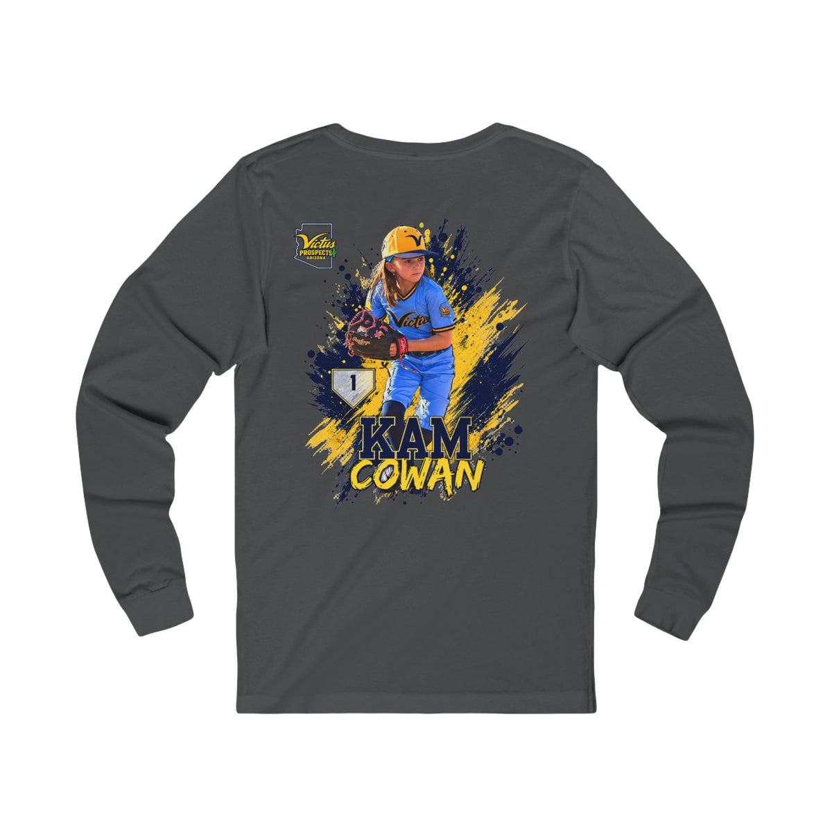 Kam Cowan baseball long sleeve tee product view 10