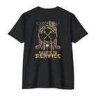 Iron Sight Golf Salute to Service T-shirt with military-inspired golf graphics