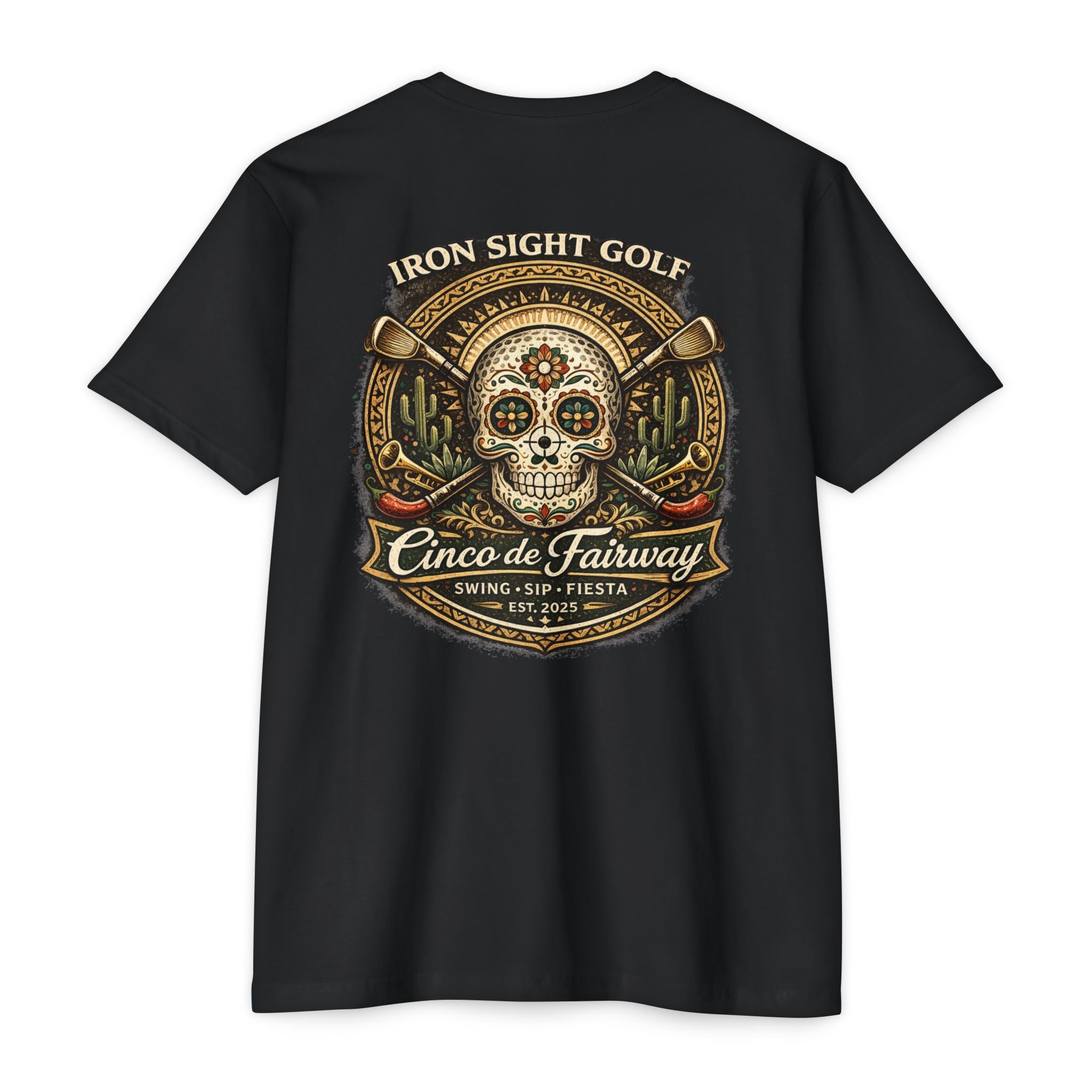 Cinco De Fairway Iron Sight Golf T-Shirt Printify