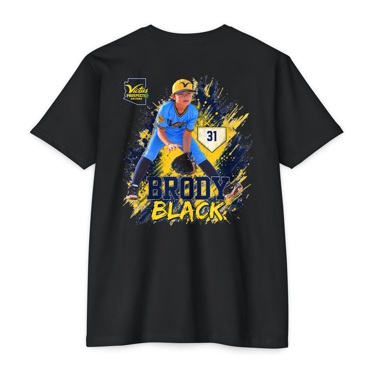 Brody Black #31 baseball T-shirt product view 17