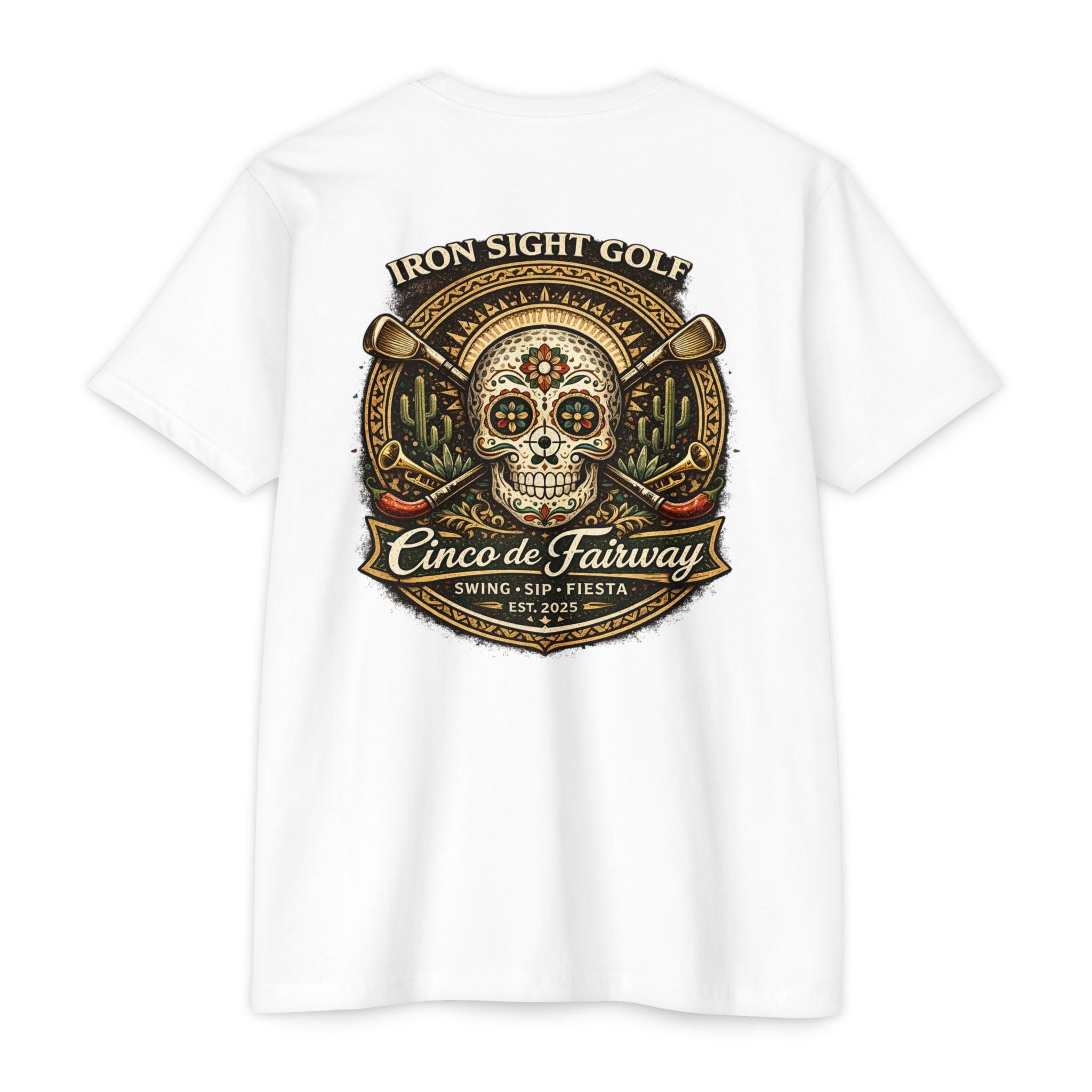 Cinco De Fairway Iron Sight Golf T-Shirt Printify
