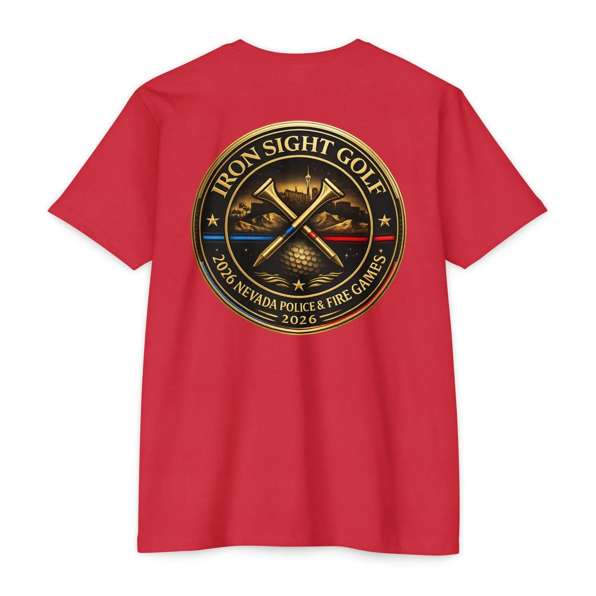 Nevada Police Fire Golf T-Shirt - Iron Sight Golf 2026 Games Edition Printify