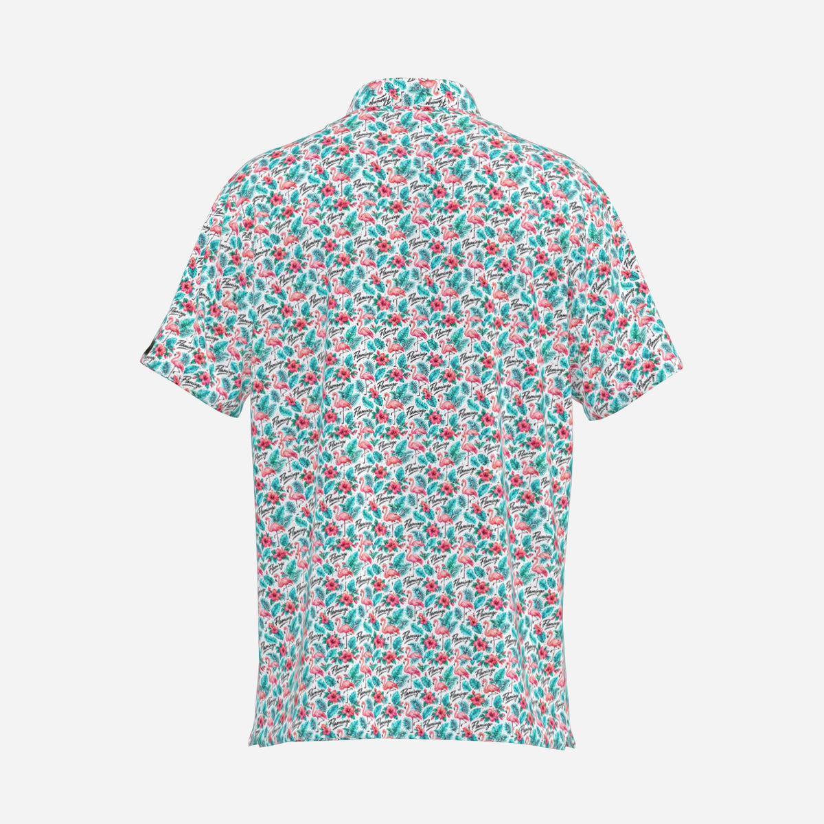 Tropical Birdie premium golf polo product view