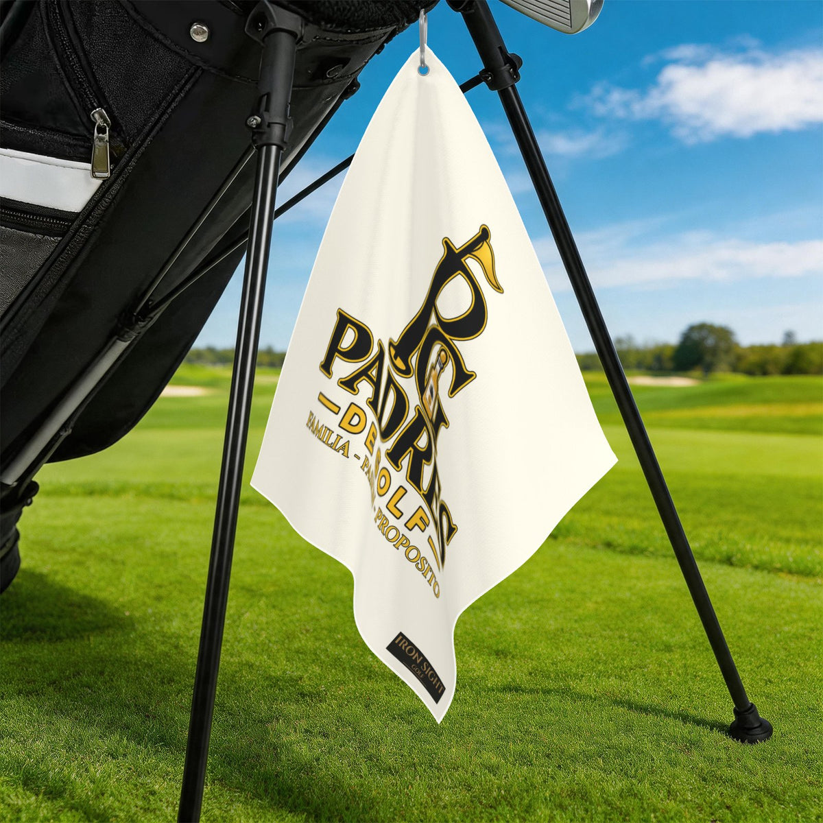 Padres de Golf Logo Golf Towel by Iron Sight Golf