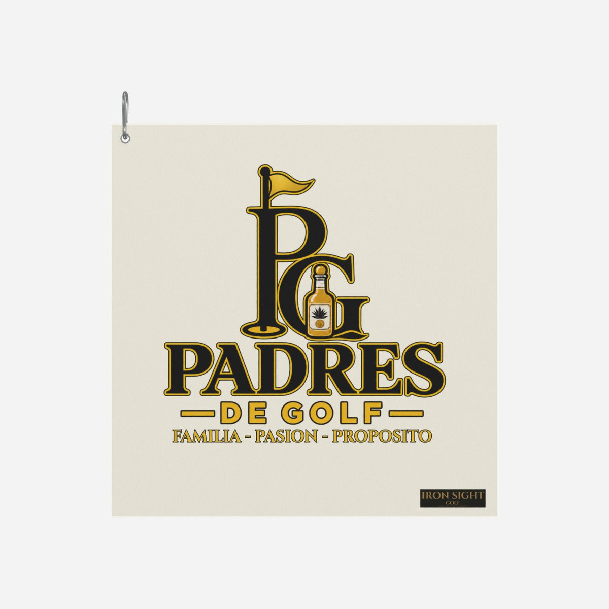 Padres de Golf Logo Golf Towel by Iron Sight Golf