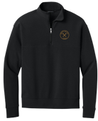 Iron Sight Quarter Zip Black Navy - Warmer with Tan Logo - Iron Sight Golf