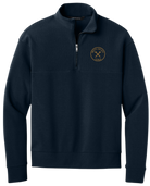 Iron Sight Quarter Zip Black Navy - Warmer with Tan Logo - Iron Sight Golf