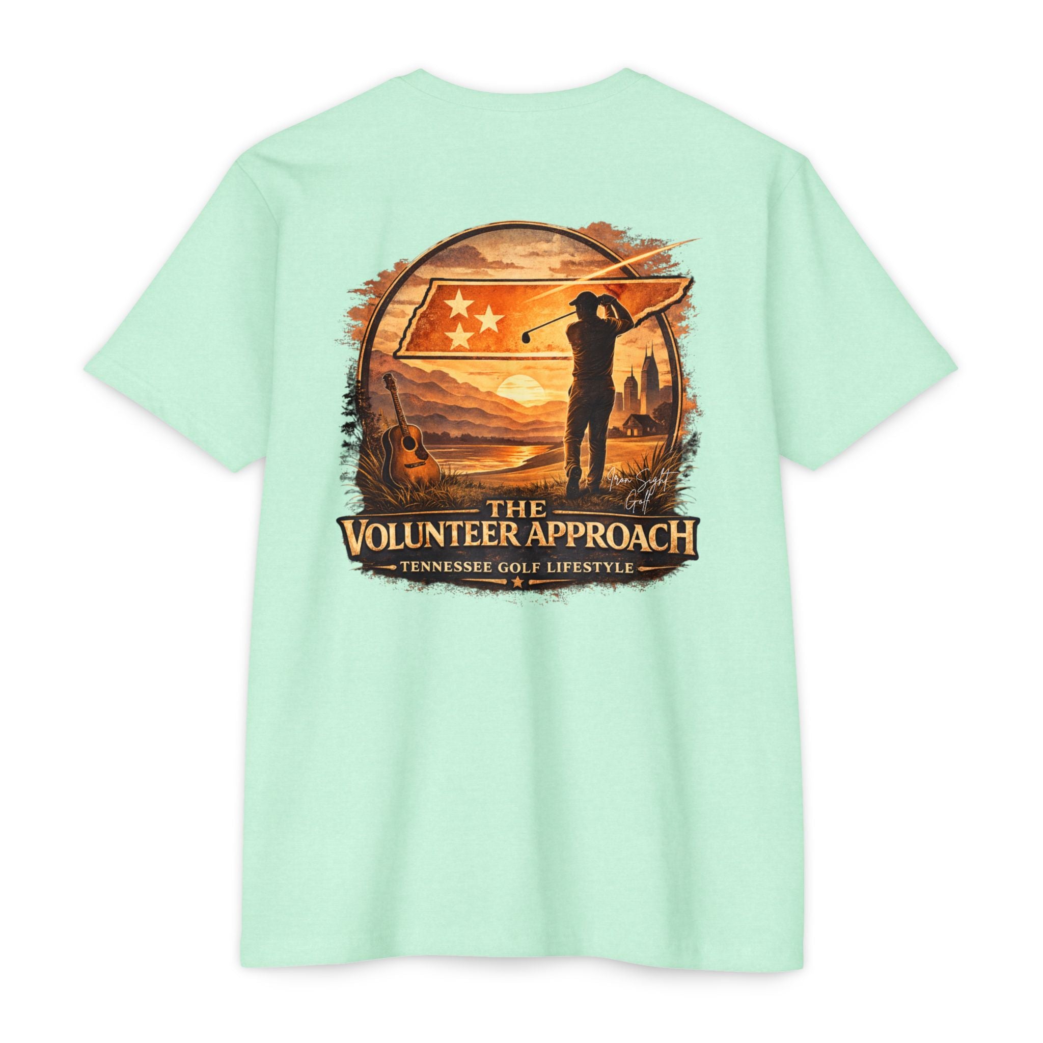 The Volunteer Approach Tennessee golf T-shirt by Iron Sight Golf
