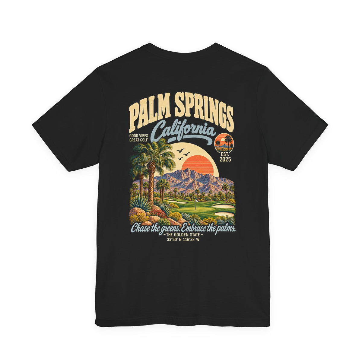Palm Springs California Golf T-Shirt by Iron Sight Golf – product image 12