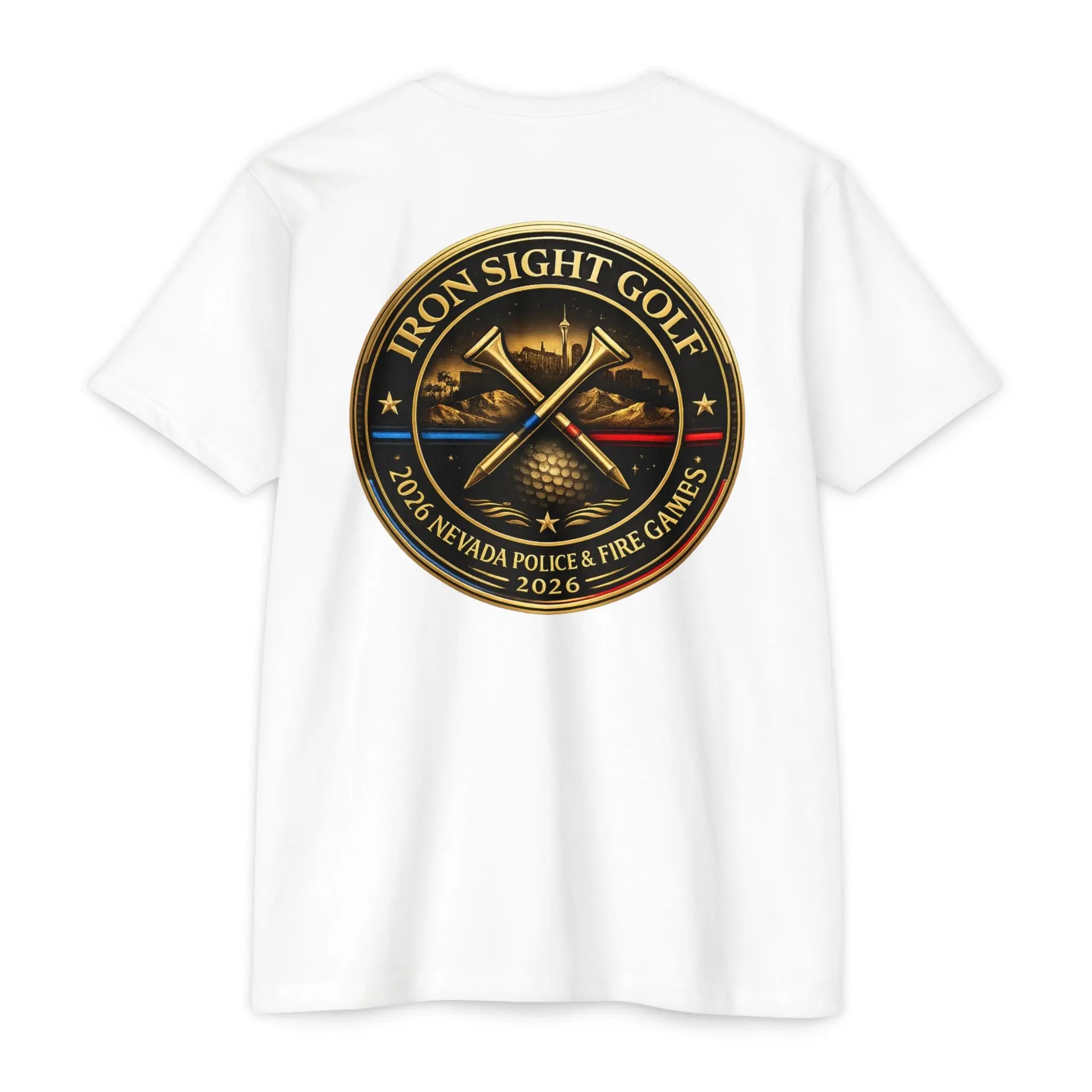 Nevada Police Fire Golf T-Shirt - Iron Sight Golf 2026 Games Edition Printify
