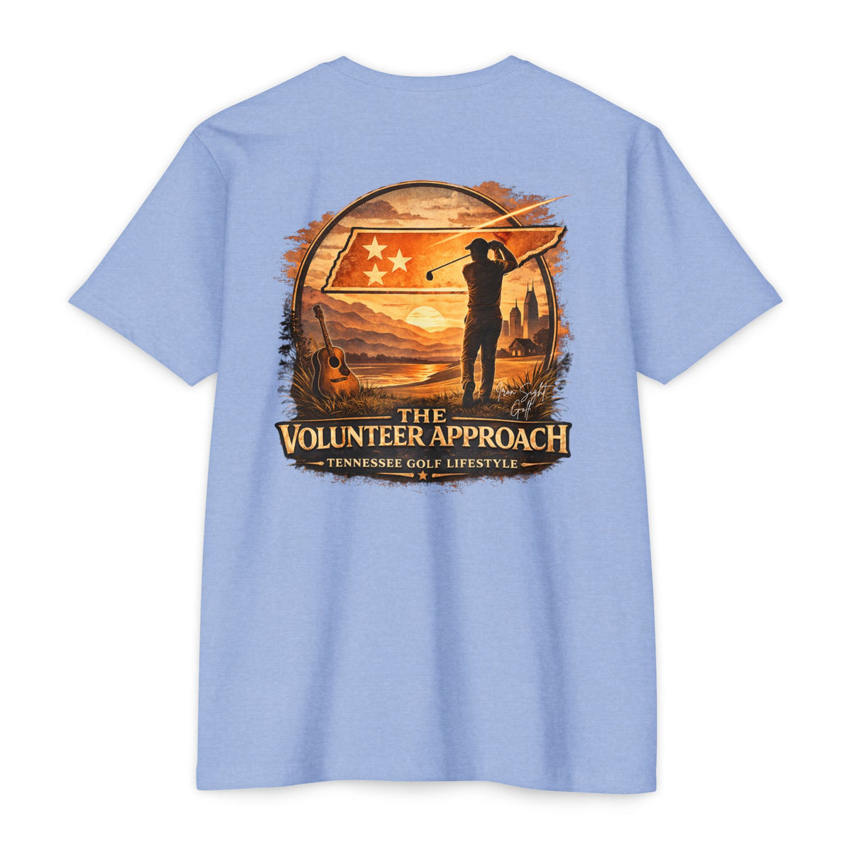 The Volunteer Approach Tennessee golf T-shirt by Iron Sight Golf