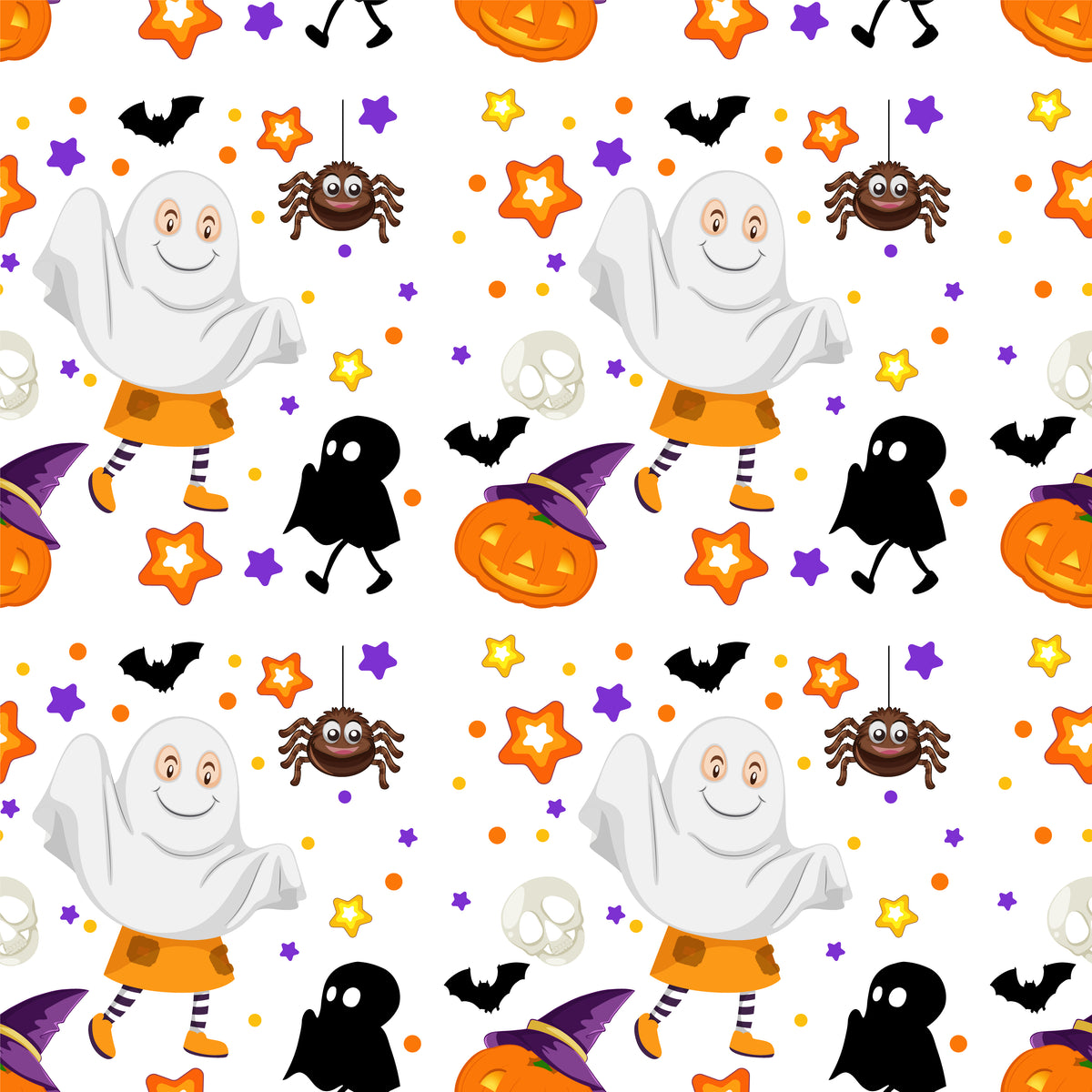 Trick or Treat Premium Golf Polo – Halloween pattern detail