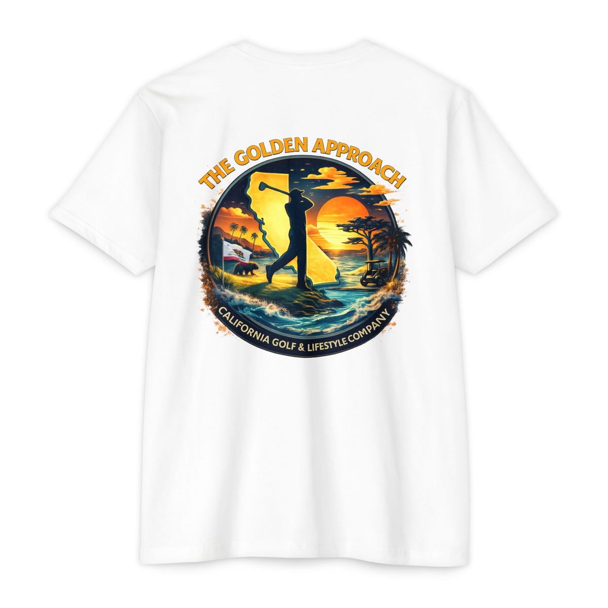The Golden Approach California golf T-shirt by Iron Sight Golf