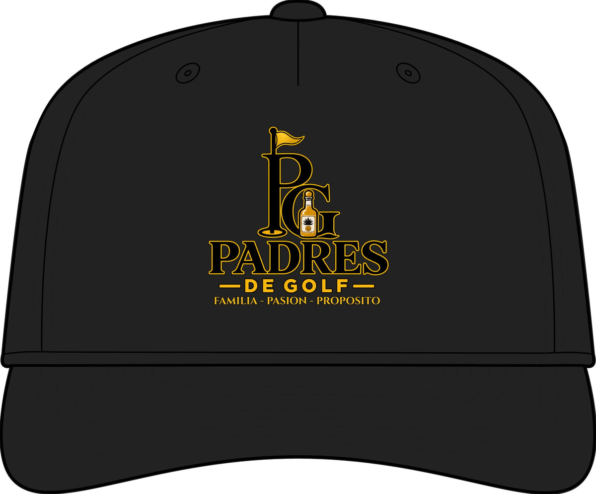 Padres de Golf Richardson 355 Performance Rope Cap by Iron Sight Golf with DTF-printed front emblem