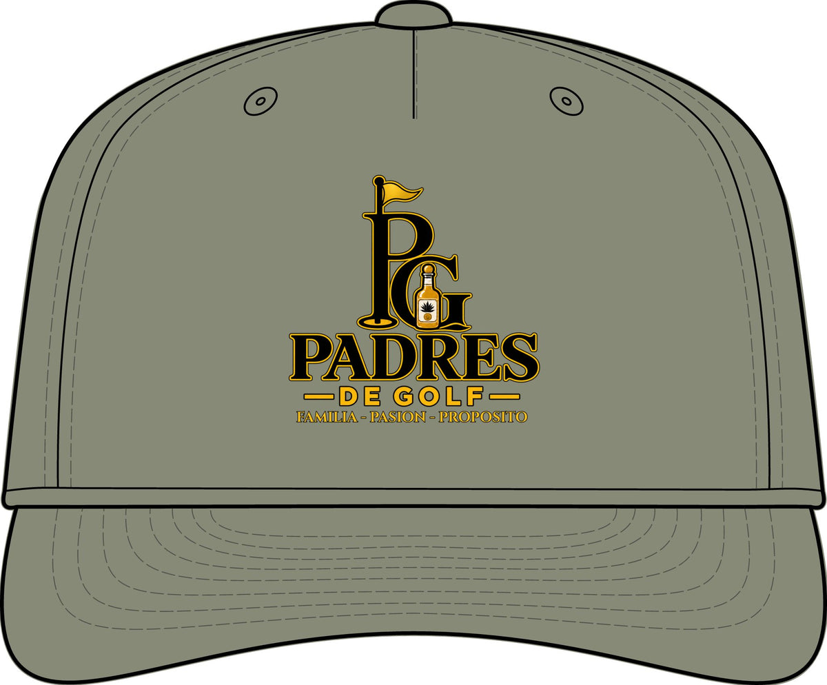 Padres de Golf Richardson 355 Performance Rope Cap by Iron Sight Golf with DTF-printed front emblem