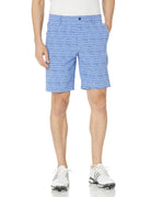 adidas Textured 9-inch men’s golf shorts in Blue Fusion and Collegiate Navy
