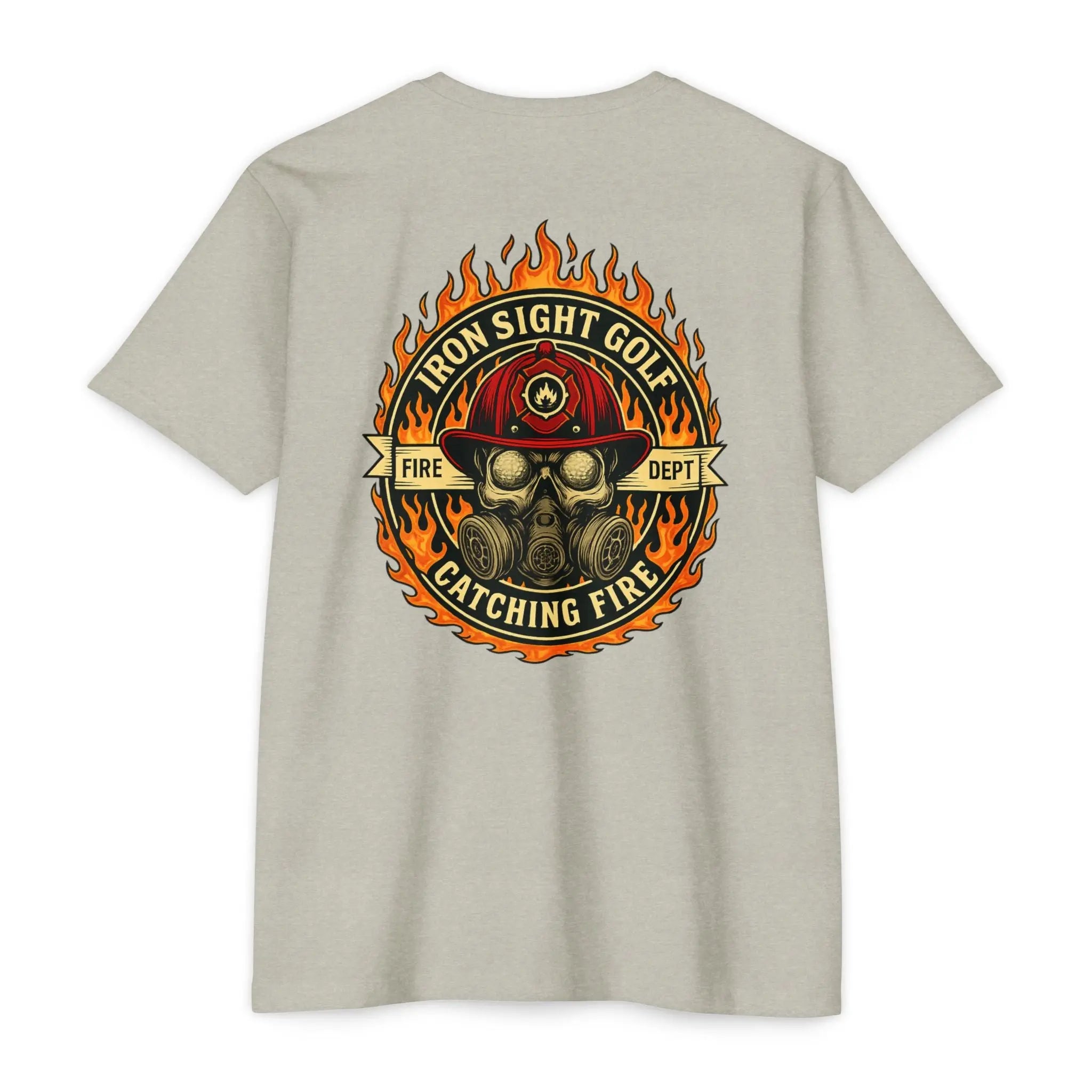 Firefighter 'Iron Sight Catching Fire' T-Shirt Printify
