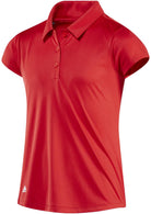 adidas Performance girls’ golf polo in Red