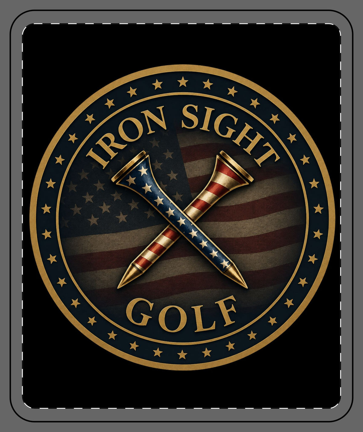 Iron Sight Golf American Flag fleece blanket – product view 1