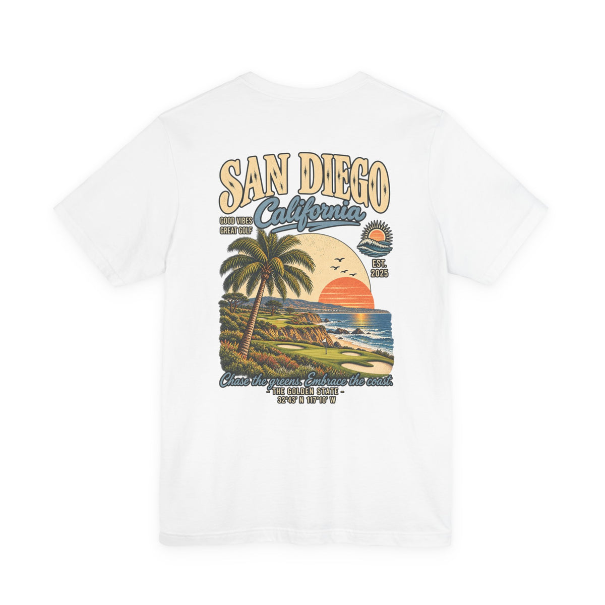 San Diego California Golf T-Shirt by Iron Sight Golf – product image 10