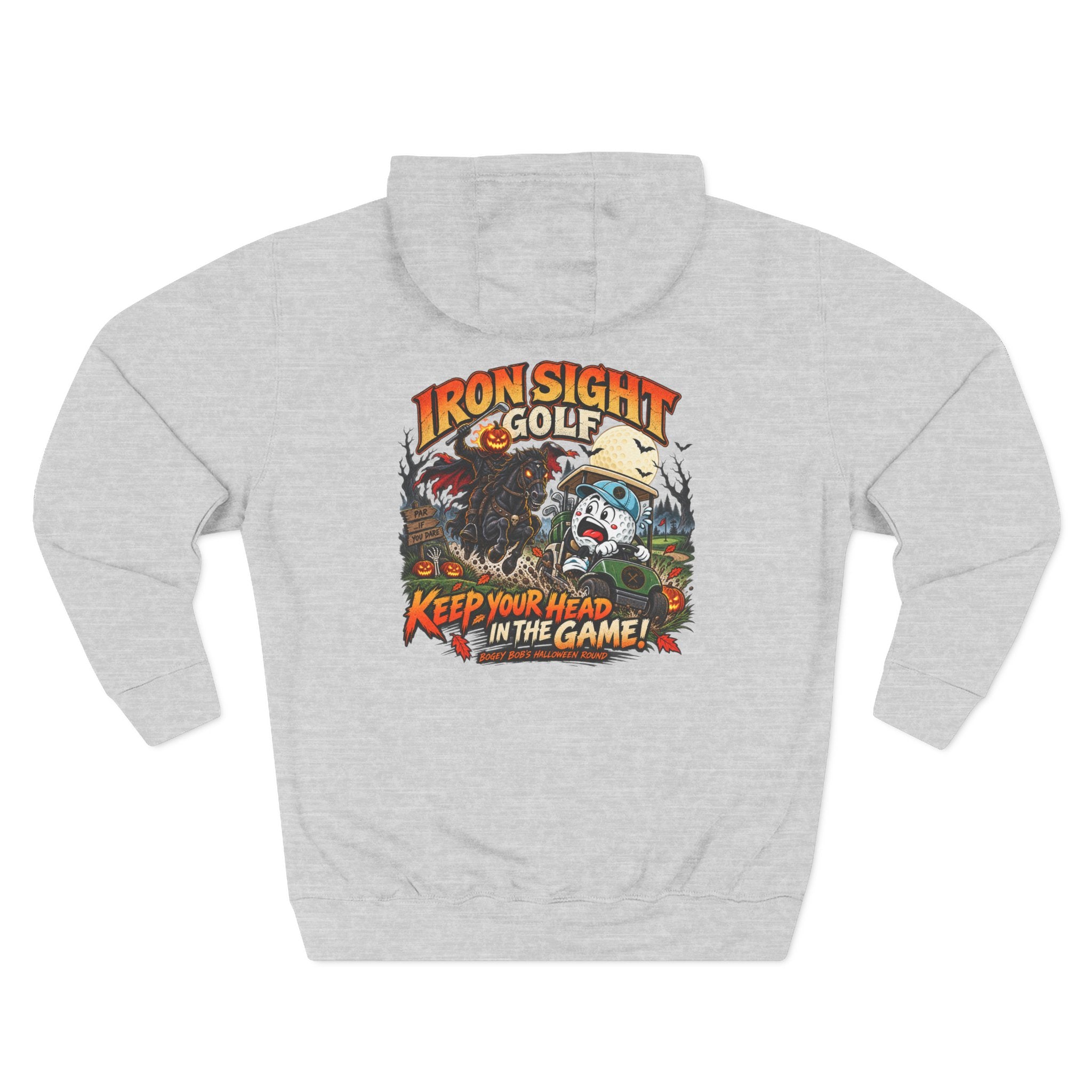 Bogey Bob Halloween golf hoodie with seasonal graphic
